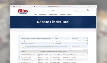 Atlas Rebate Finder Tool